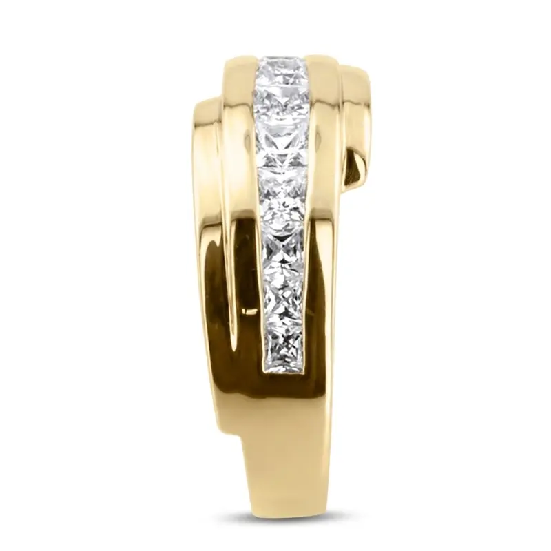 14K white gold 1.56 ct. Princess Cut Diamond Men's Ring - alternate view 3