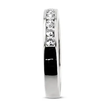 14K white gold 0.35 ct. Round Cut Channel Set Diamond Men's Ring - alternate view 6 thumbnail