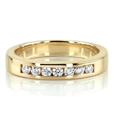 0.35 ct. Round Cut Channel Set Diamond Men's Ring