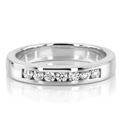 0.35 ct. Round Cut Channel Set Diamond Men's Ring alternate view