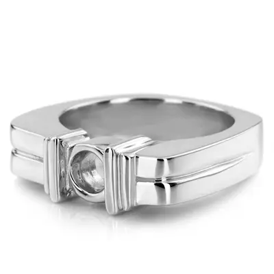 14K white gold 1.50 ct. Solitaire Diamond Men's Ring - alternate view 5 thumbnail