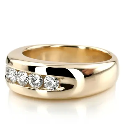 14K rose gold Five Stone Man Diamond Ring - alternate view 6 thumbnail