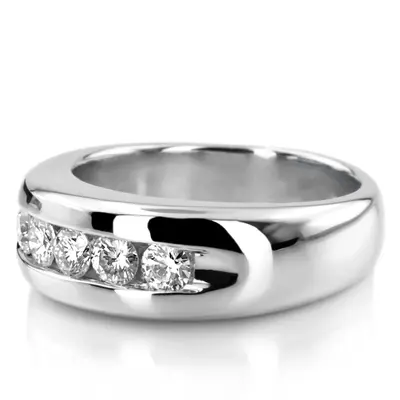 14K rose gold Five Stone Man Diamond Ring - alternate view 4 thumbnail