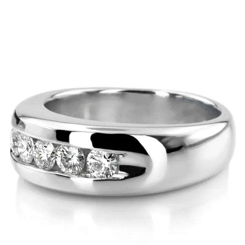 14K rose gold Five Stone Man Diamond Ring - alternate view 4
