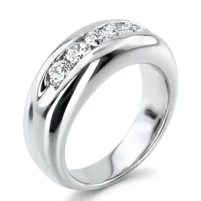 14K rose gold Five Stone Man Diamond Ring - alternate view 7 thumbnail
