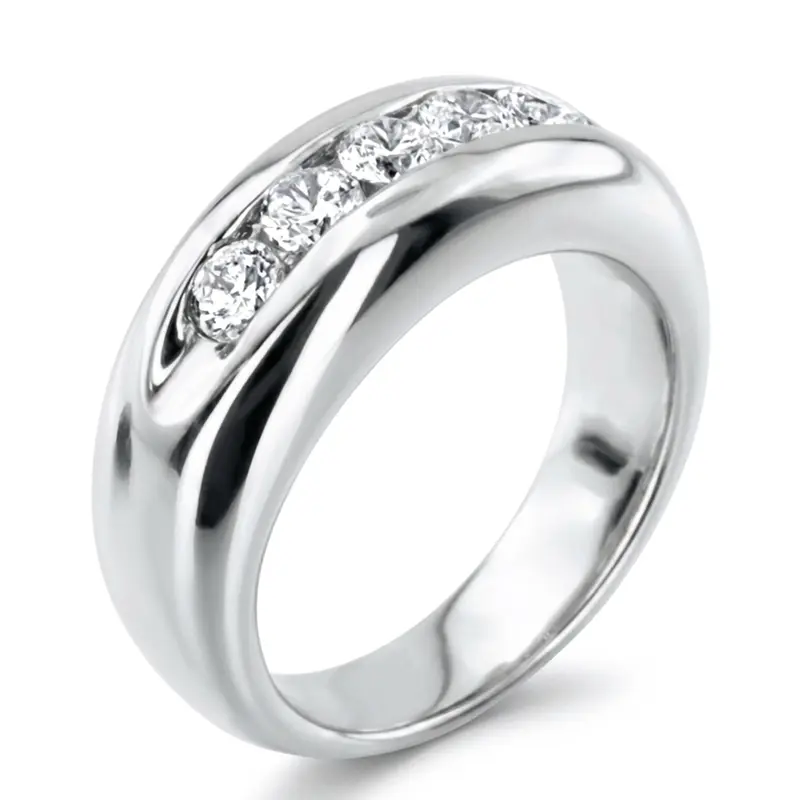 14K rose gold Five Stone Man Diamond Ring - alternate view 7