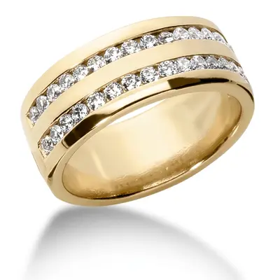 0.96 ct. tw. Channel Set Diamond Men's Ring alternate view