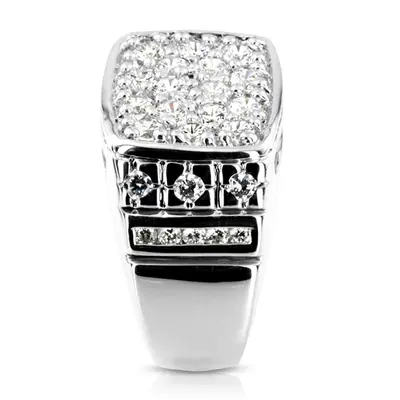 14K white gold 2.68 ct. Channel Set Diamond Men's Ring - alternate view 5 thumbnail