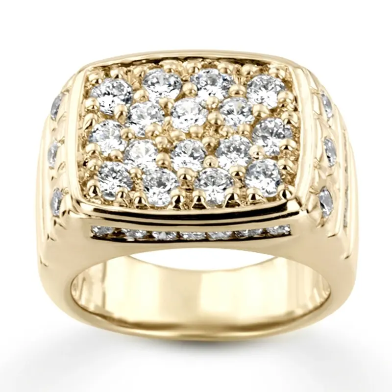 14K white gold 2.68 ct. Channel Set Diamond Men's Ring - alternate view 3