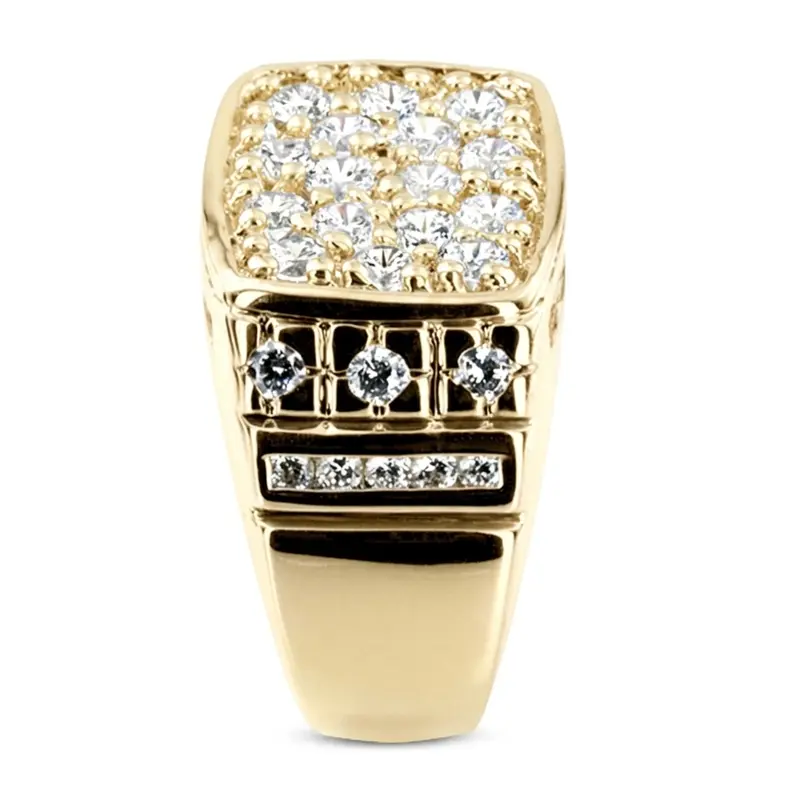 14K white gold 2.68 ct. Channel Set Diamond Men's Ring - alternate view 4