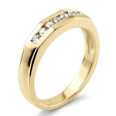 14K white gold 0.35 ct. Round Cut Diamond Men's Ring - alternate view 3 thumbnail