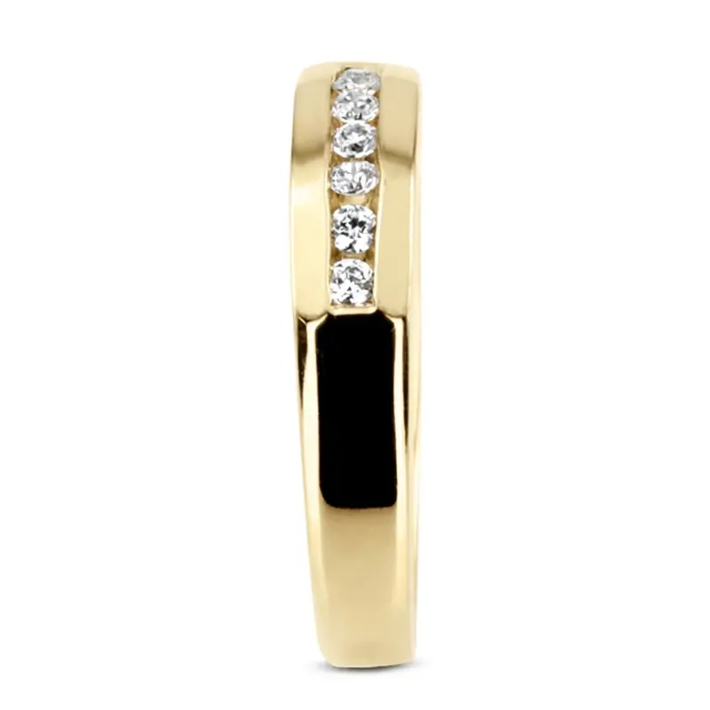 14K white gold 0.35 ct. Round Cut Diamond Men's Ring - alternate view 4