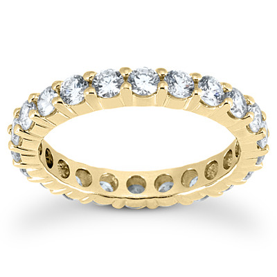 1.75 ct. Round Cut Prong Set Diamond Eternity Wedding Band - view 3
