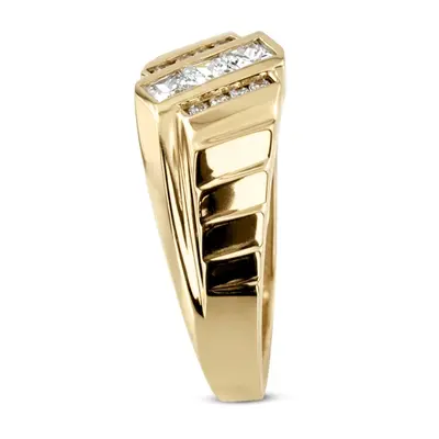 14K white gold 0.54 ct. Channel Set Diamond Men's Ring - alternate view 3 thumbnail