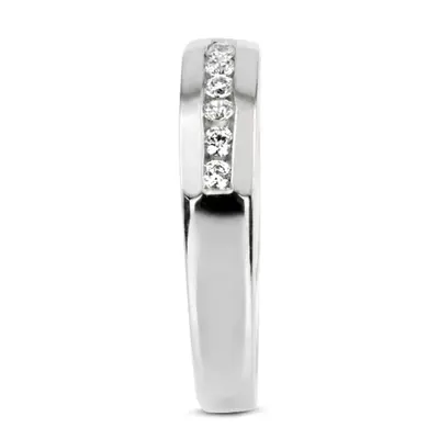 14K white gold 0.35 ct. Round Cut Diamond Men's Ring - alternate view 5 thumbnail
