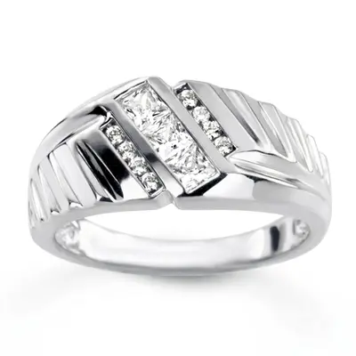 0.54 ct. Channel Set Diamond Men's Ring