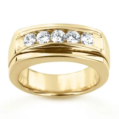 0.75 ct. Channel Set Diamond Men's Ring alternate view