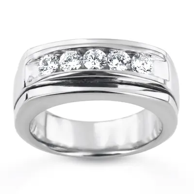 0.75 ct. Channel Set Diamond Men's Ring