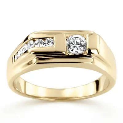 0.45 ct. Channel Set Diamond Men's Ring alternate view