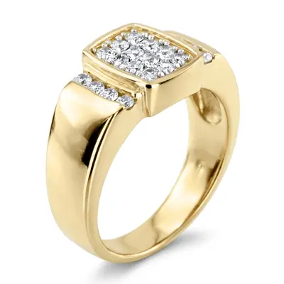 14K white gold 0.80 ct. Channel Set Diamond Men's Ring - alternate view 6 thumbnail