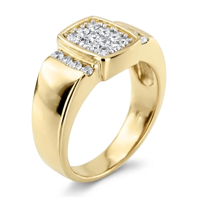 14K white gold 0.80 ct. Channel Set Diamond Men's Ring - alternate view 6