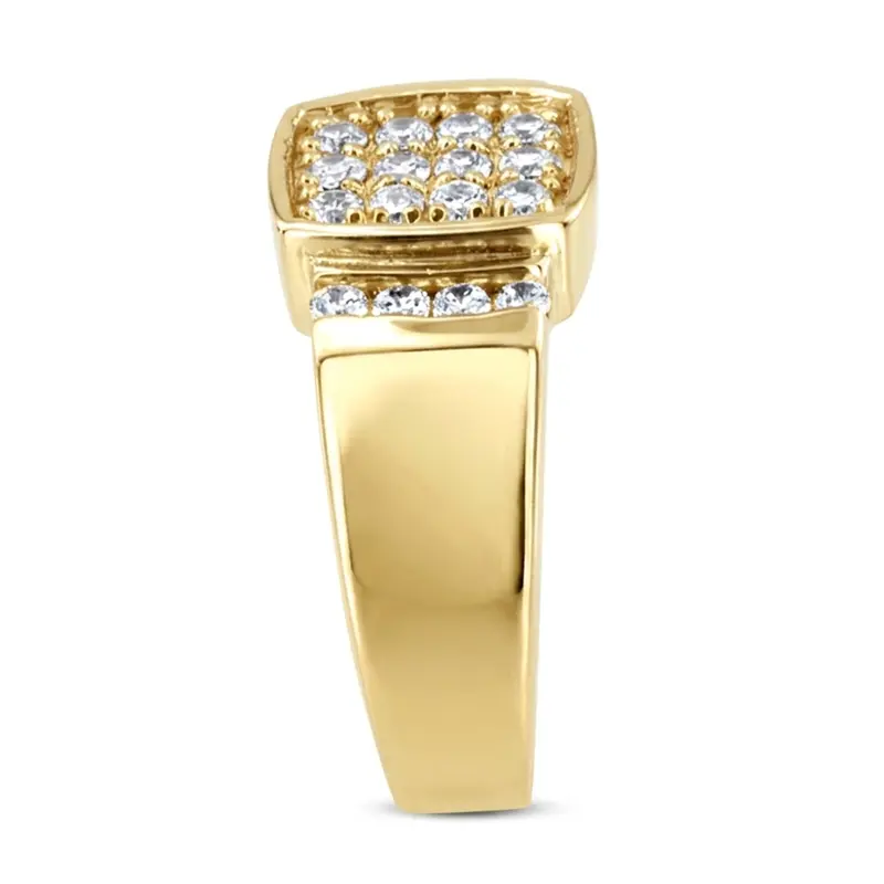 14K white gold 0.80 ct. Channel Set Diamond Men's Ring - alternate view 3