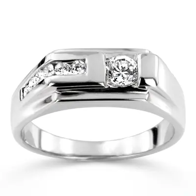 0.45 ct. Channel Set Diamond Men's Ring