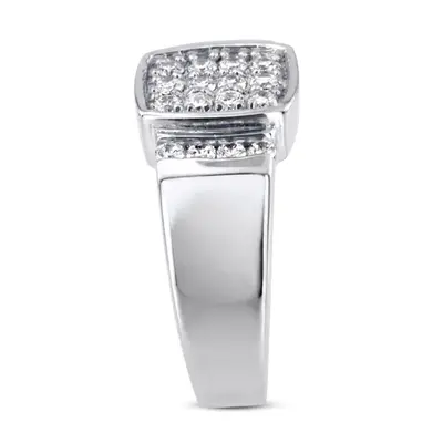 14K white gold 0.80 ct. Channel Set Diamond Men's Ring - alternate view 4 thumbnail