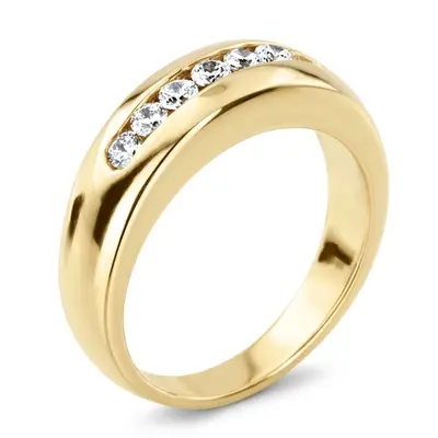 14K white gold 0.50 ct. Channel Set Diamond Men's Ring - alternate view 6 thumbnail