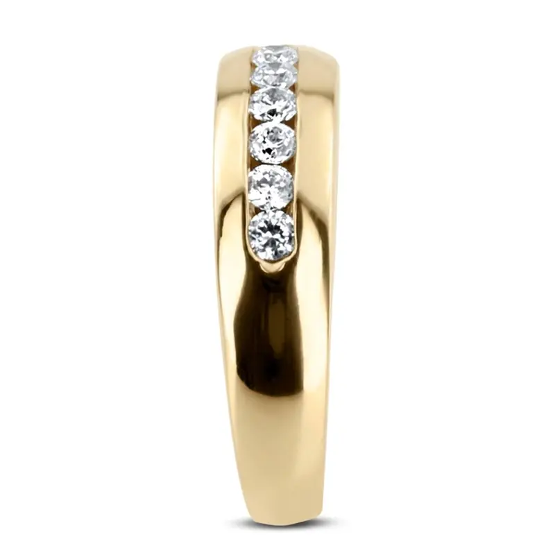 14K white gold 0.50 ct. Channel Set Diamond Men's Ring - alternate view 3