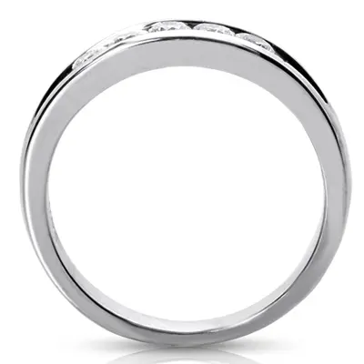 14K white gold 0.49 ct. tw. Round Cut Diamond Men's Band - alternate view 3 thumbnail
