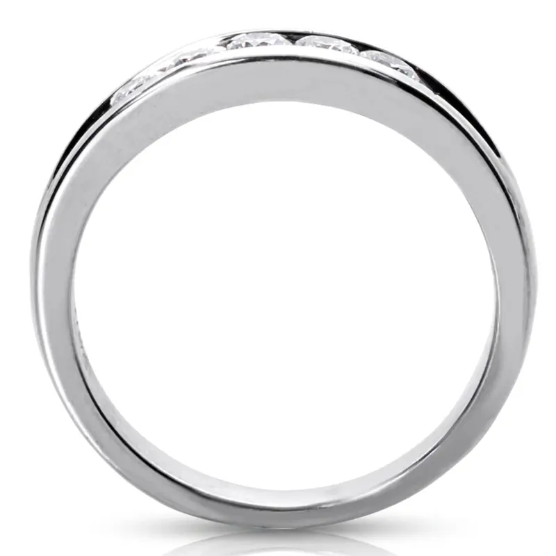 14K white gold 0.49 ct. tw. Round Cut Diamond Men's Band - alternate view 3
