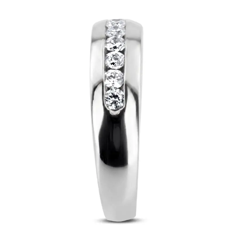 14K white gold 0.50 ct. Channel Set Diamond Men's Ring - alternate view 4