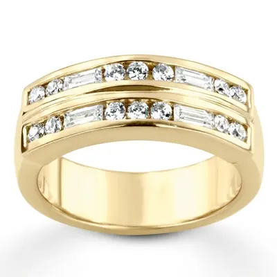 0.90 ct. Baguette Diamond Men's Band alternate view