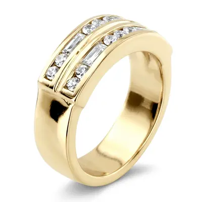 14K white gold 0.90 ct. Baguette Diamond Men's Band - alternate view 6 thumbnail