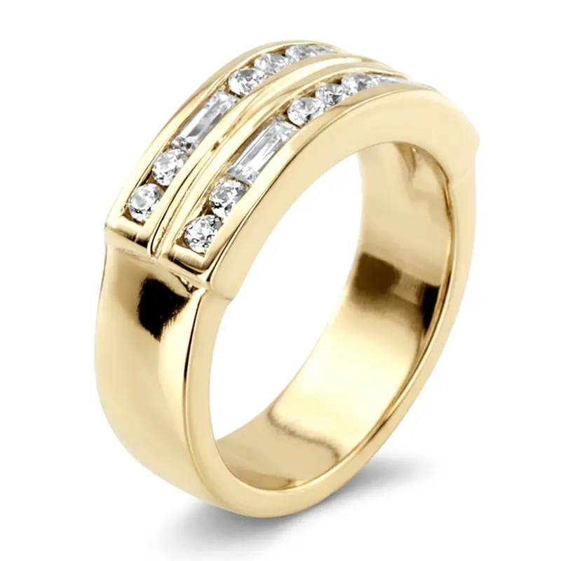 14K white gold 0.90 ct. Baguette Diamond Men's Band - alternate view 6