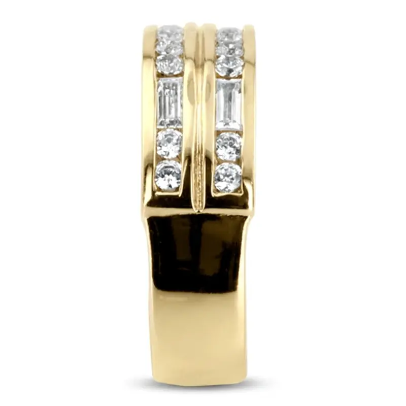 14K white gold 0.90 ct. Baguette Diamond Men's Band - alternate view 3
