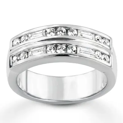 0.90 ct. Baguette Diamond Men's Band