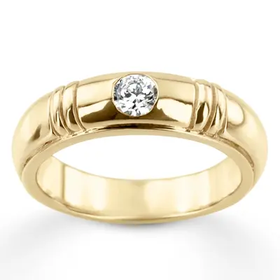 0.40 ct. Round Cut Solitaire Diamond Men's Band alternate view