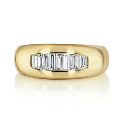 0.61 ct. tw. Baguette Channel Set Diamond Men's Ring - view 1 of 7