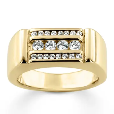 0.56 ct. Channel Set Diamond Men's Ring alternate view