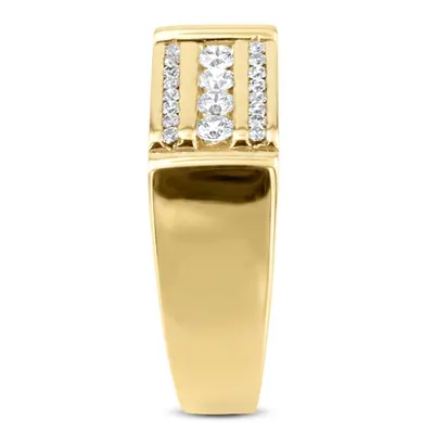 14K white gold 0.56 ct. Channel Set Diamond Men's Ring - alternate view 3 thumbnail