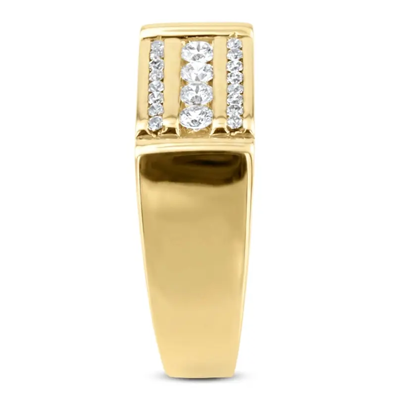 14K white gold 0.56 ct. Channel Set Diamond Men's Ring - alternate view 3