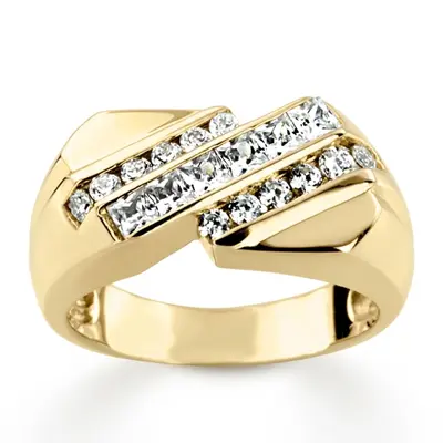 0.91 ct. Channel Set Diamond Men's Band alternate view