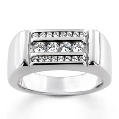 0.56 ct. Channel Set Diamond Men's Ring
