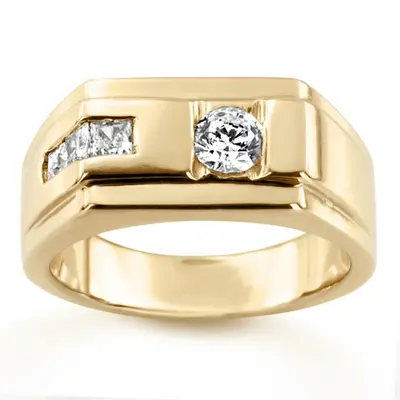 0.62 ct. Channel Set Diamond Men's Ring alternate view