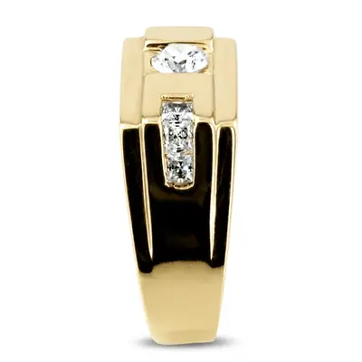 14K white gold 0.62 ct. Channel Set Diamond Men's Ring - alternate view 3 thumbnail