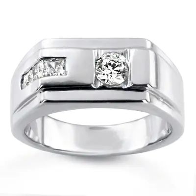 0.62 ct. Channel Set Diamond Men's Ring