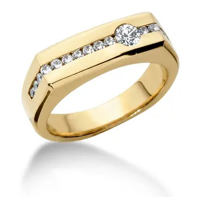 0.50 ct. Round Cut Channel Set Diamond Men Ring - view 2 of 3