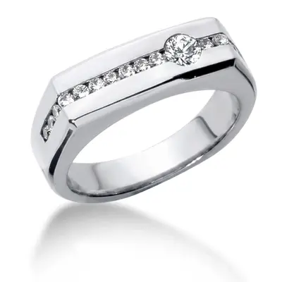 0.50 ct. Round Cut Channel Set Diamond Men Ring - view 1 of 3